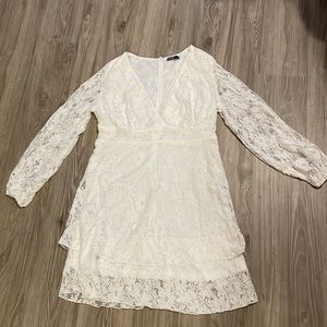 Shein Curve Deep V Neck Lace Dress size 1X